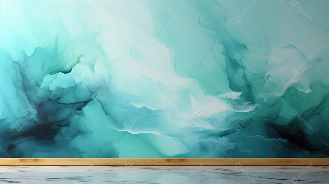 Fundo de pintura de arte abstrata minimalista moderna verde mar