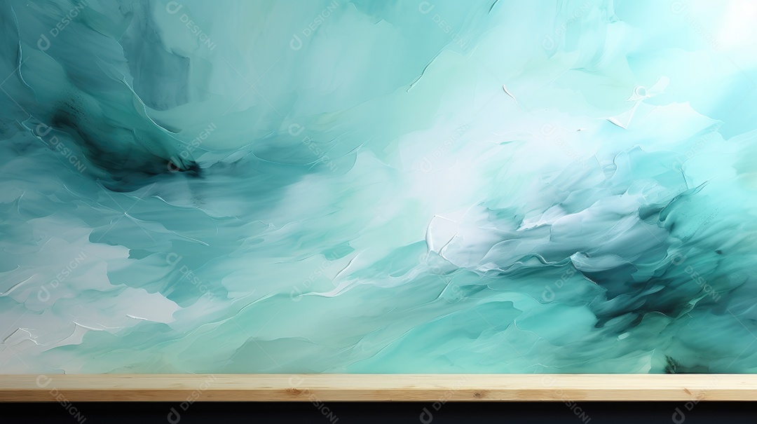 Fundo de pintura de arte abstrata minimalista moderna verde mar