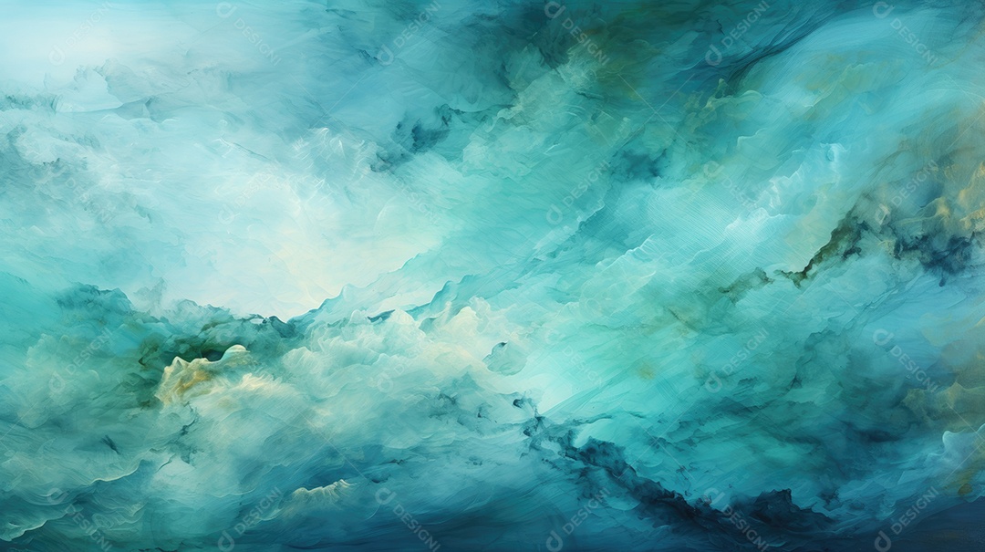 Fundo de pintura de arte abstrata minimalista moderna verde mar