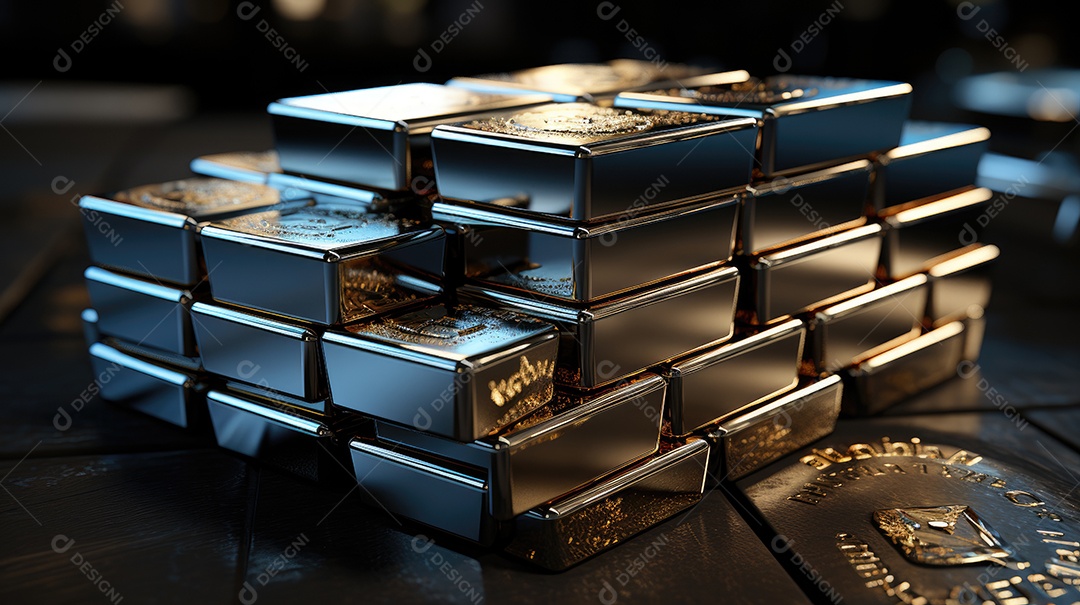 Fundo de barras de prata