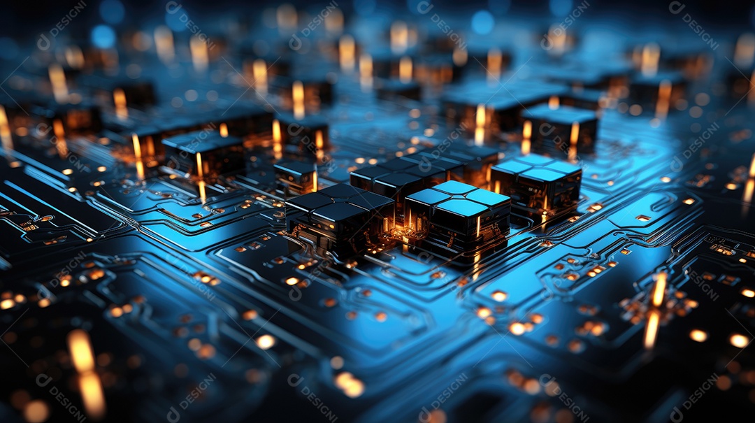 Papel de parede de fundo de tecnologia azul