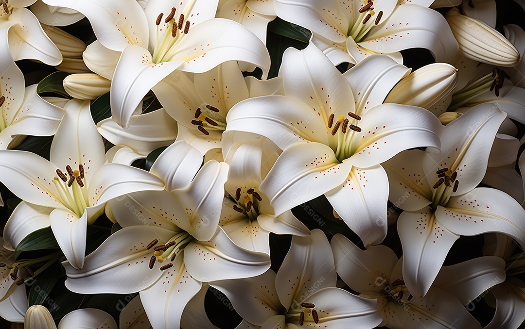 Fundo de flores de lírio