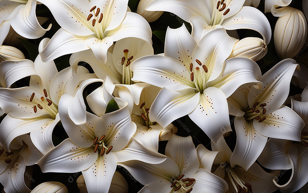 Fundo de flores de lírio