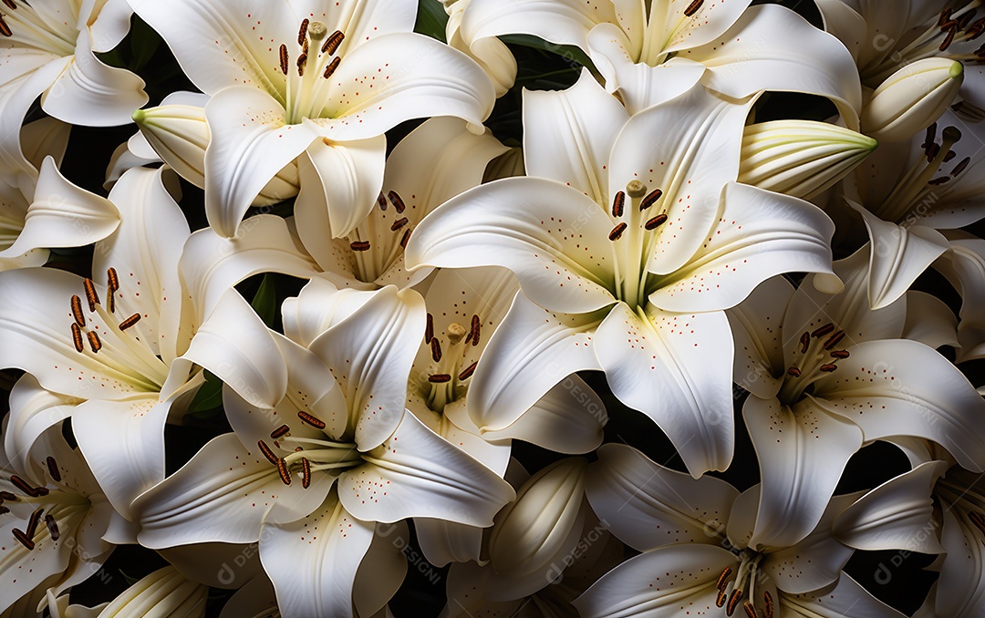 Fundo de flores de lírio