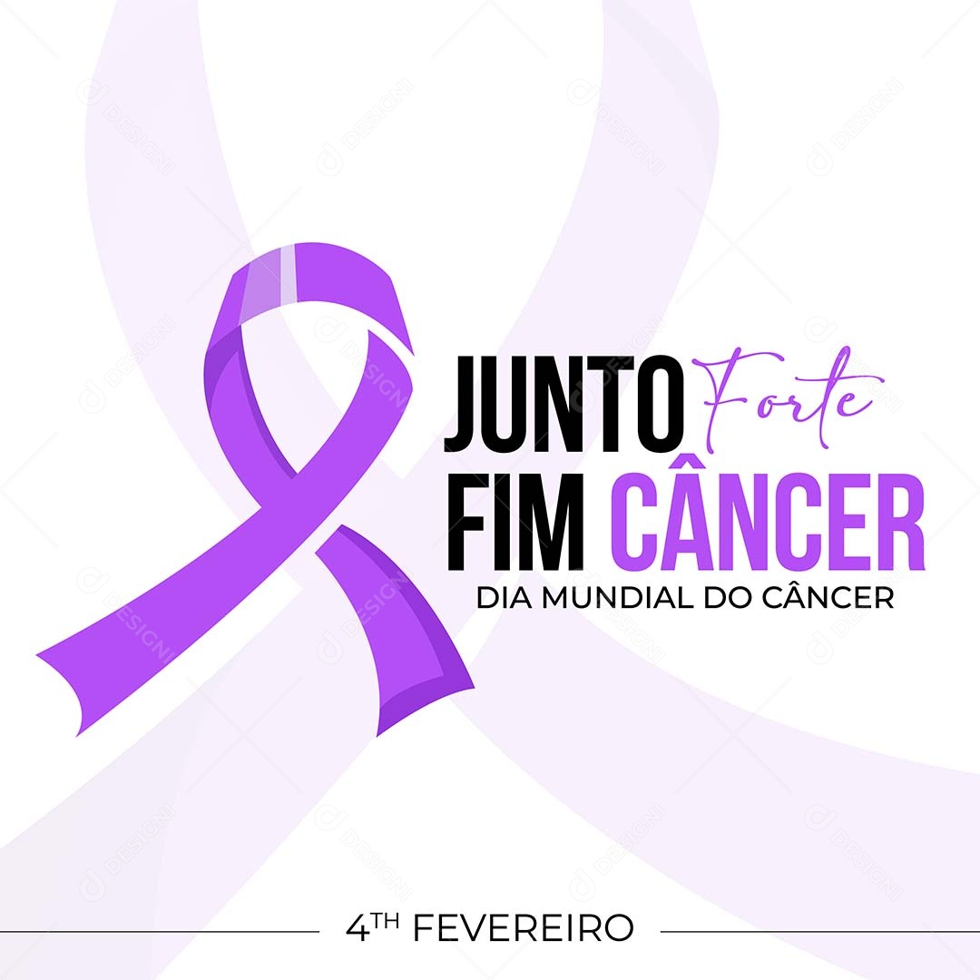 Dia Mundial do Câncer 4 de Fevereiro Vetor EPS