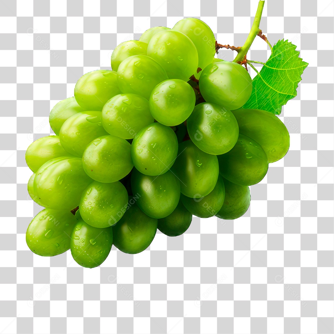 Cacho de Uva Verde PNG Transparente