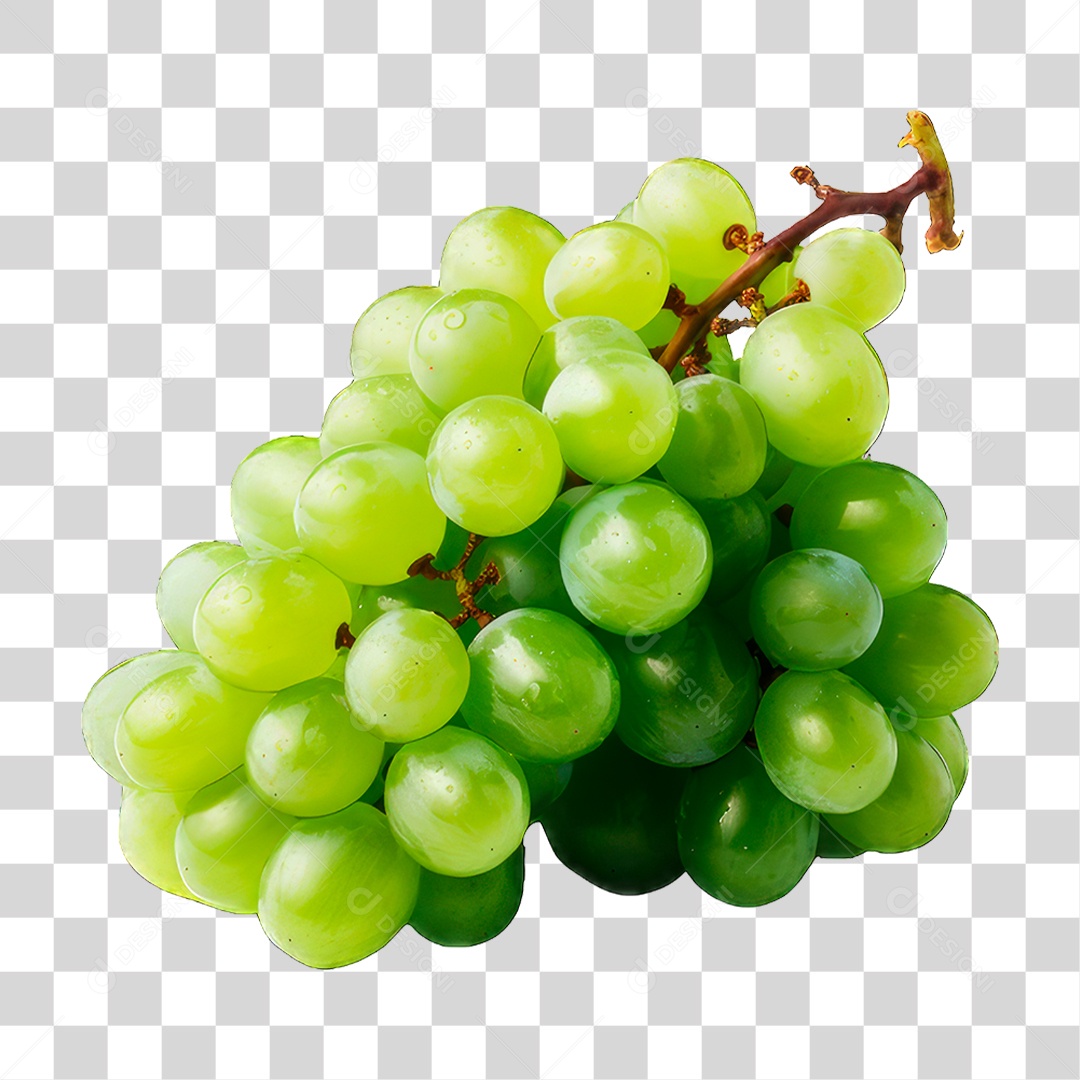 Cacho de Uva Verde PNG Transparente