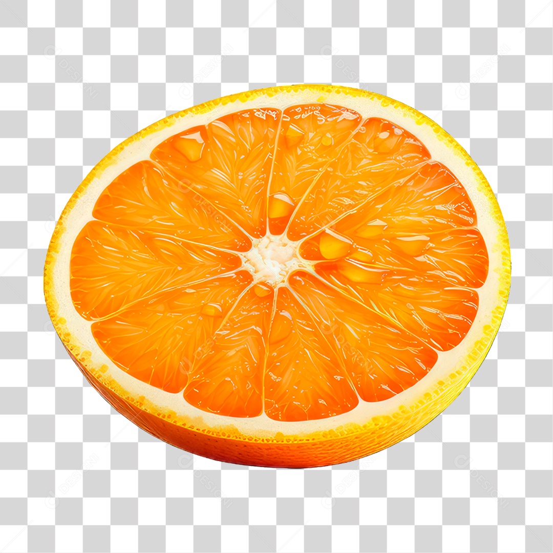 Laranja Fatiada PNG Transparente