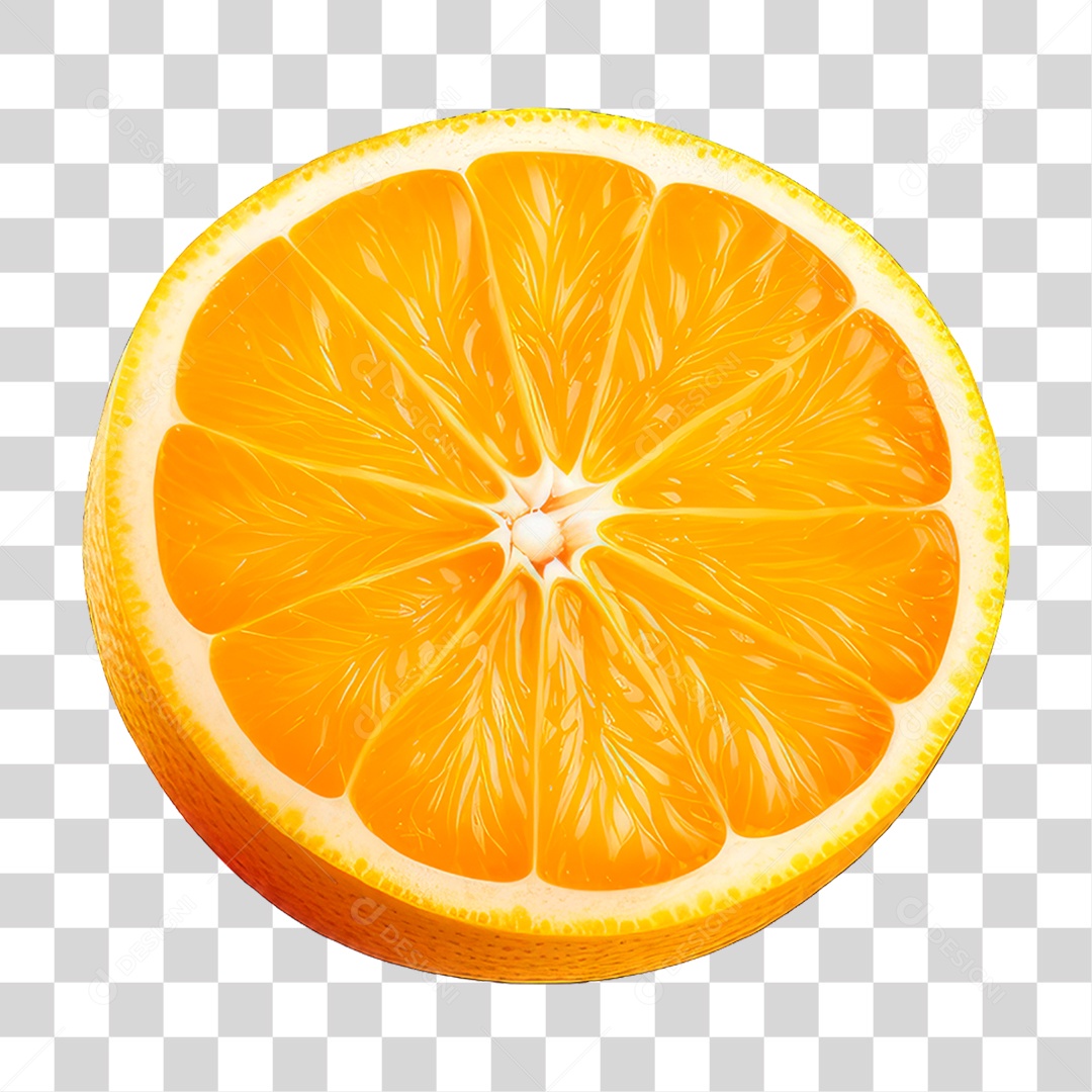 Laranja Fatiada PNG Transparente