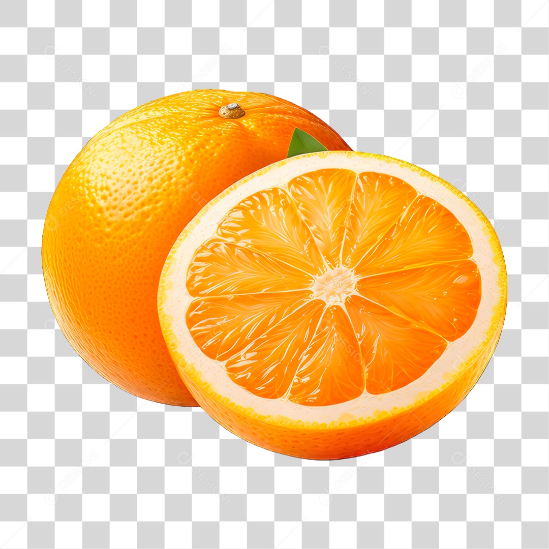 Laranja Fatiada PNG Transparente