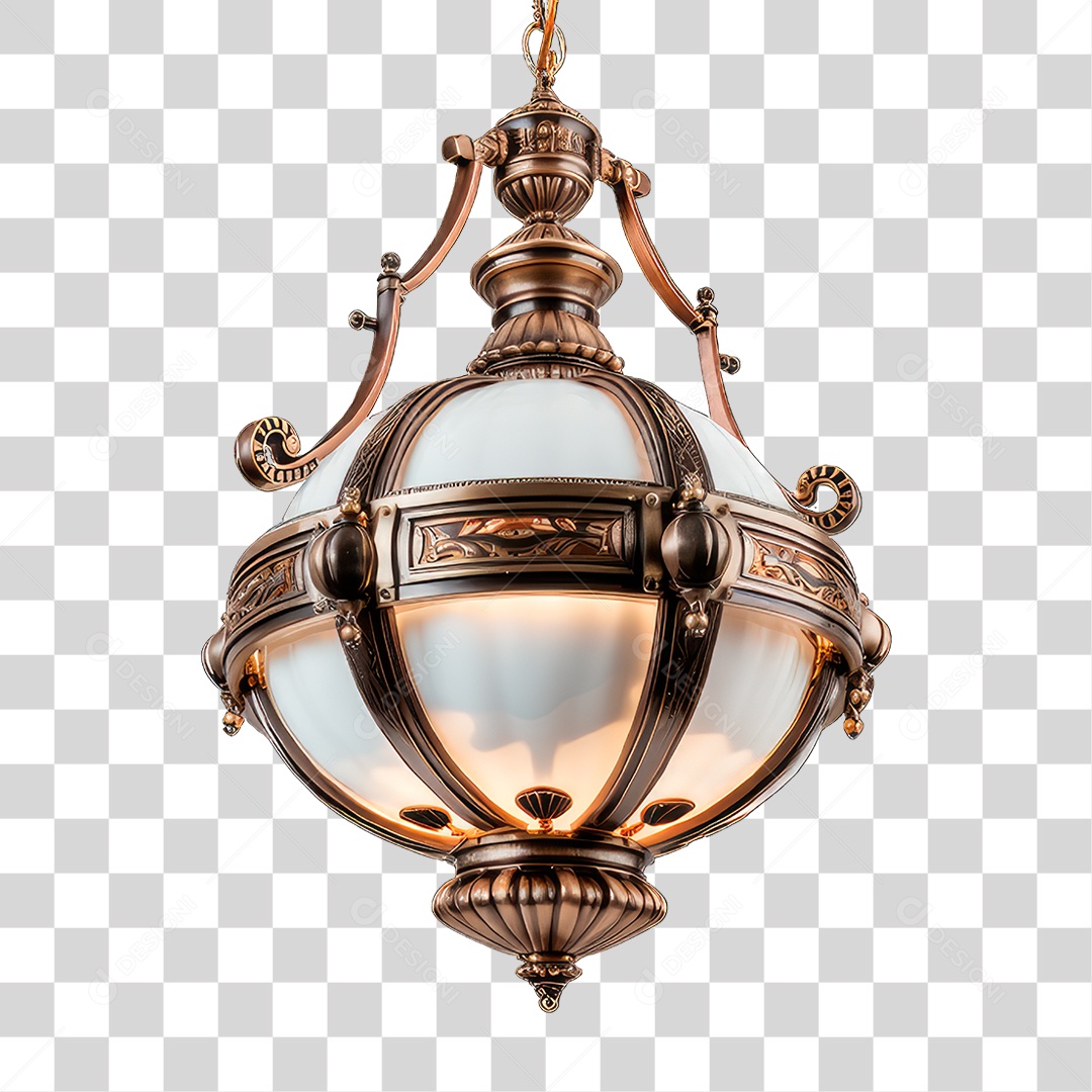 Lustre Metálico PNG Transparente