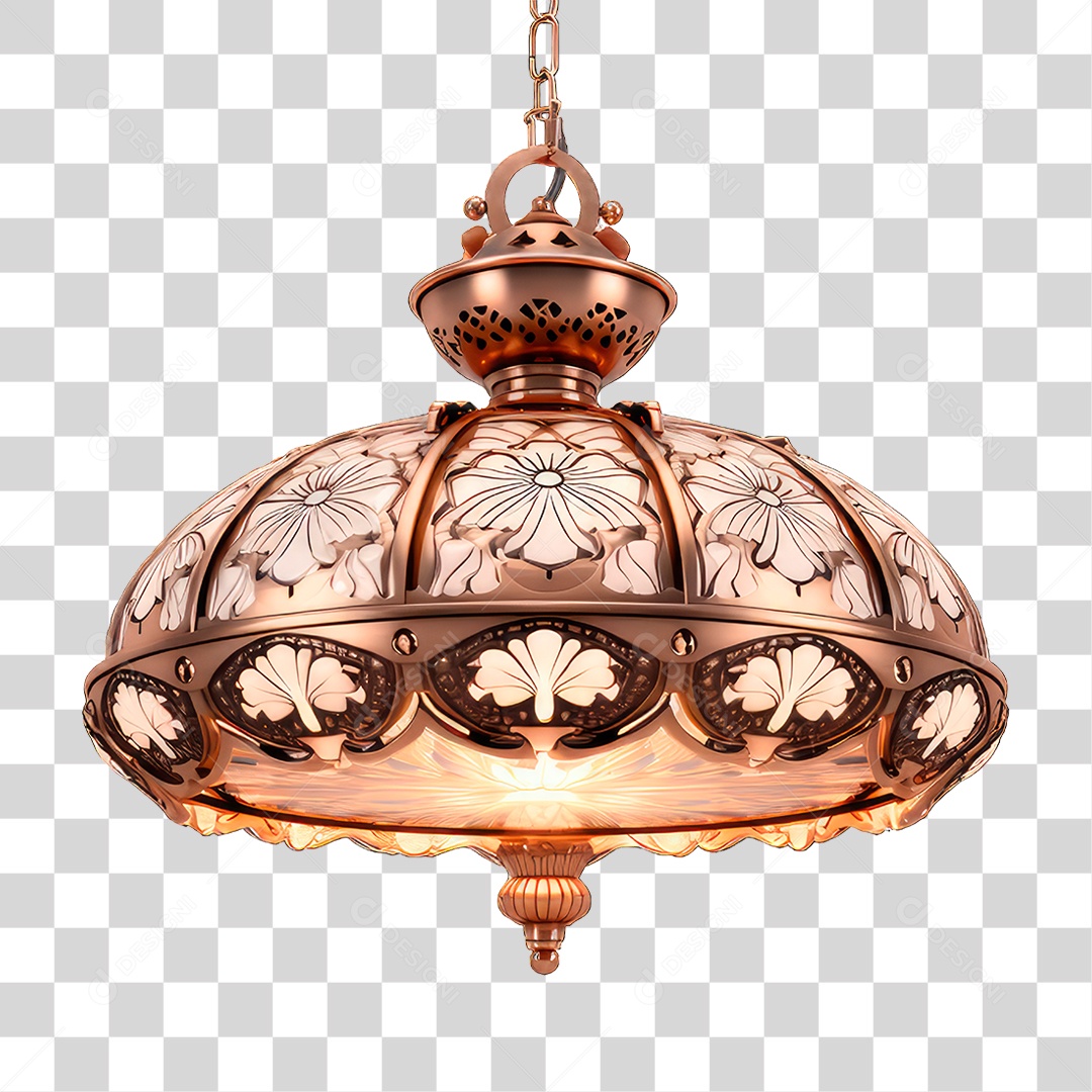 Lustre Metálico PNG Transparente