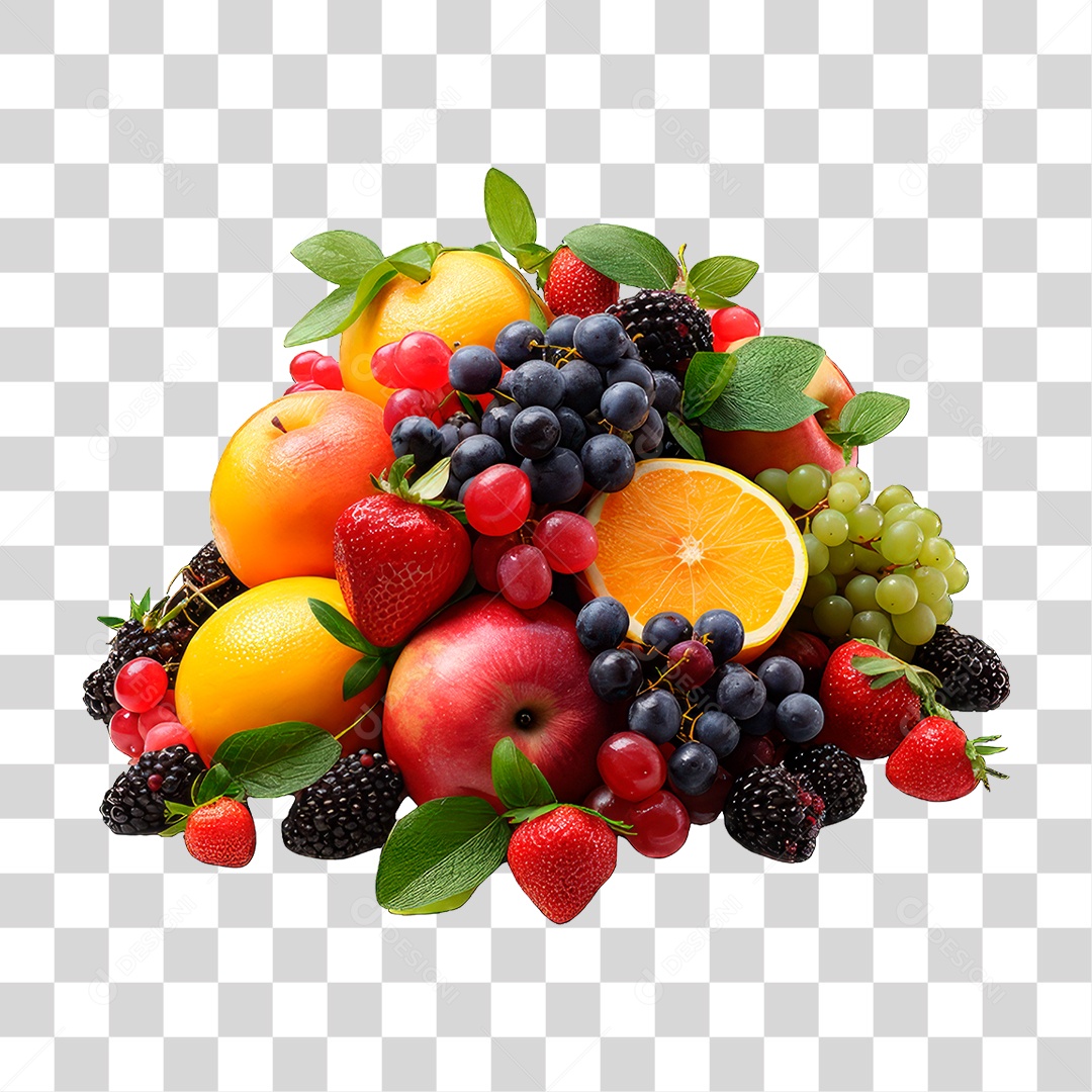 Variedades de Frutas PNG Transparente