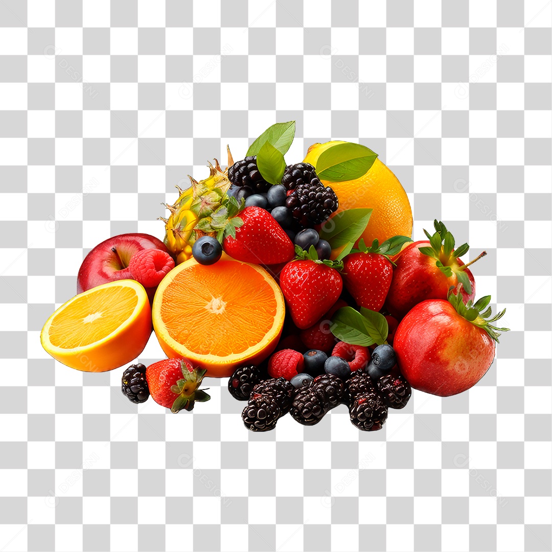 Variedades de Frutas PNG Transparente