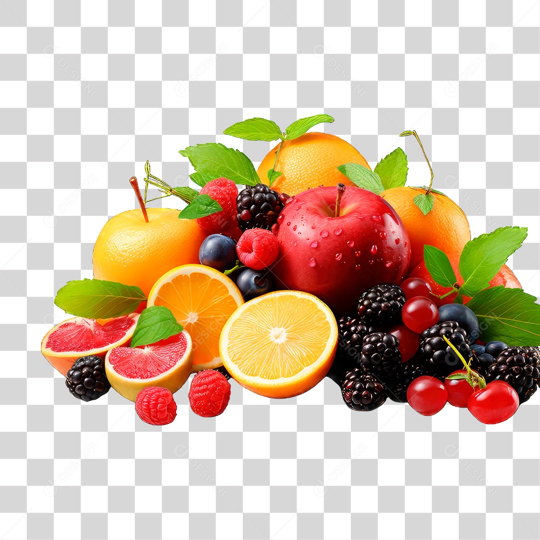 Variedades de Frutas PNG Transparente