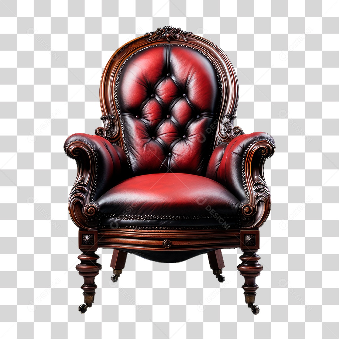 Poltrona de Couro PNG Transparente