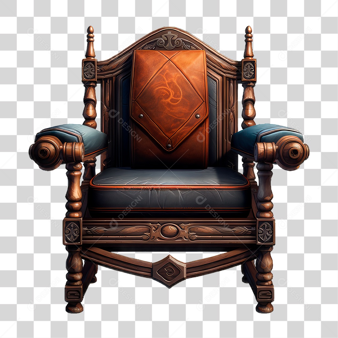 Poltrona de Couro PNG Transparente