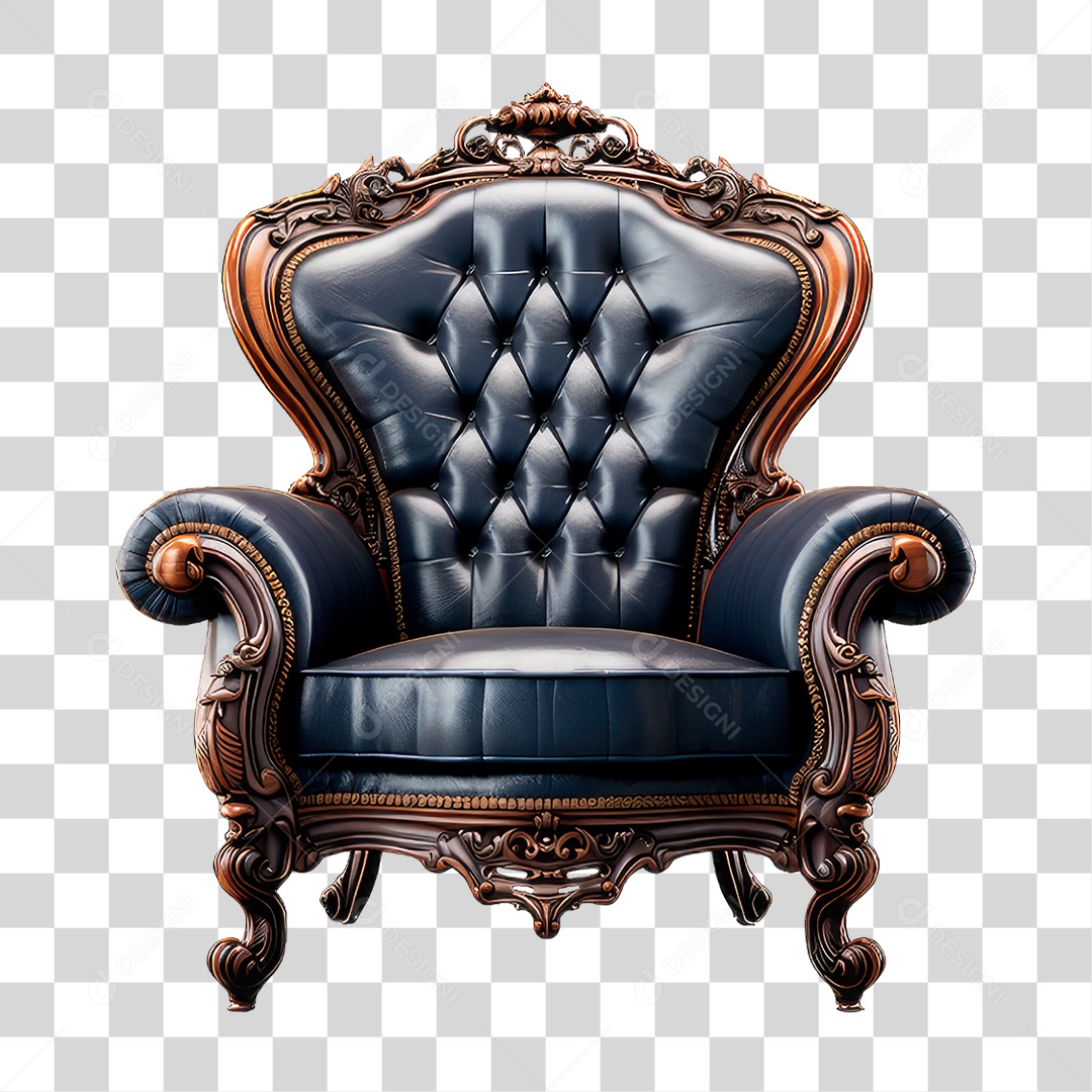 Poltrona de Couro PNG Transparente