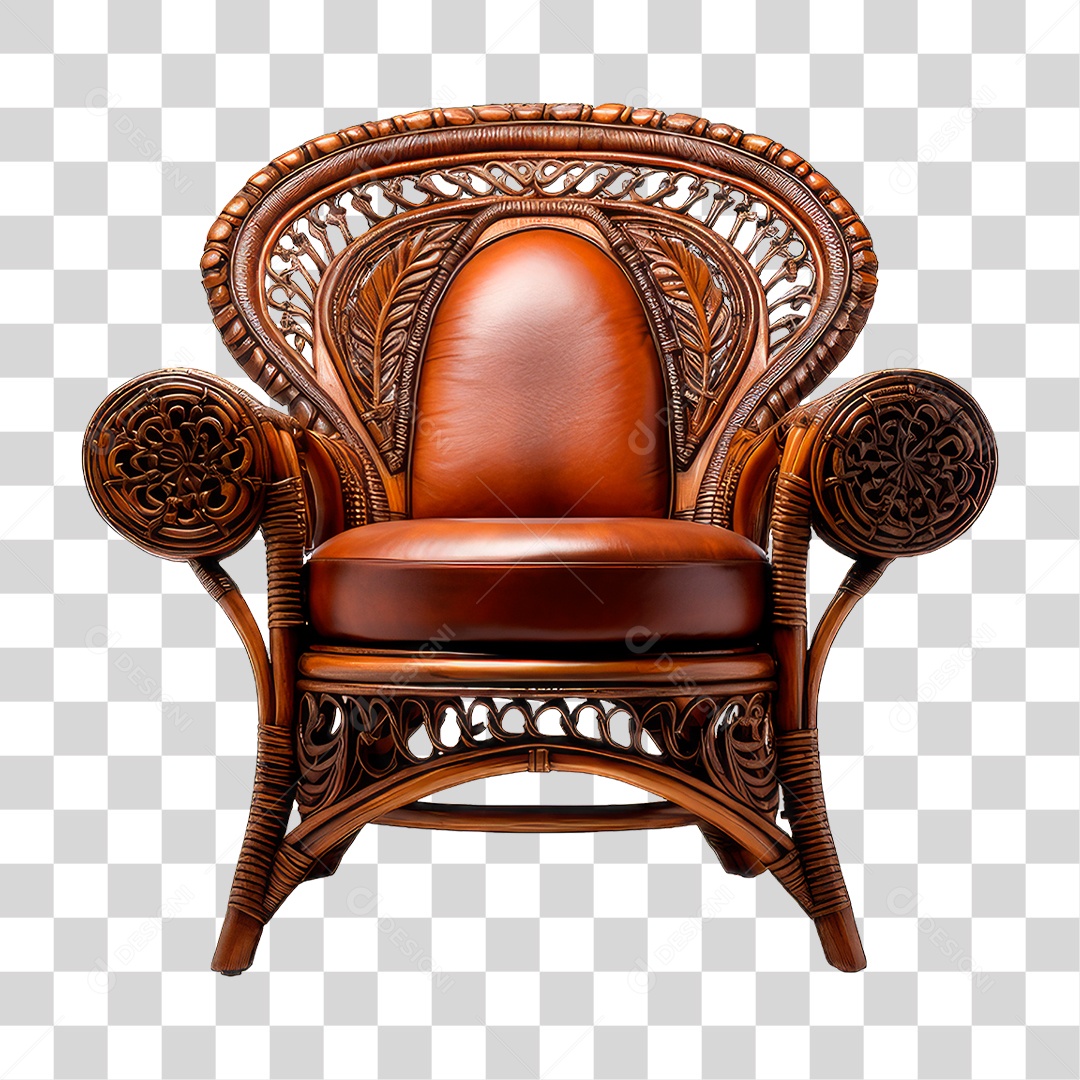 Poltrona de Couro PNG Transparente