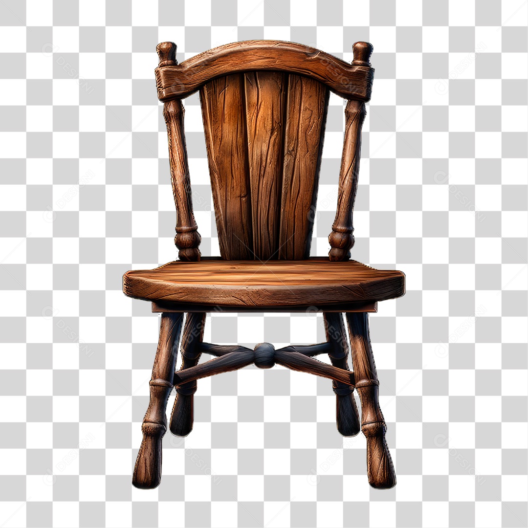 Cadeira de Madeira PNG Transparente