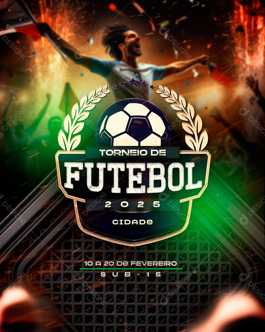 Social Media Torneio de Futebol PSD Editável