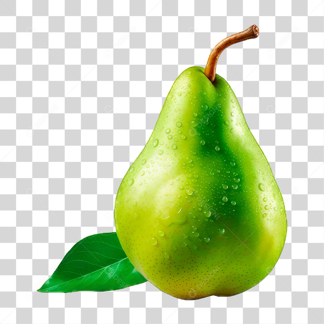 Pera Verde PNG Transparente