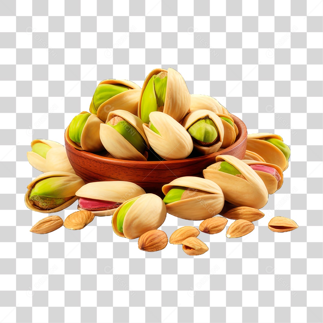 Tigela de Pistaches PNG Transparente