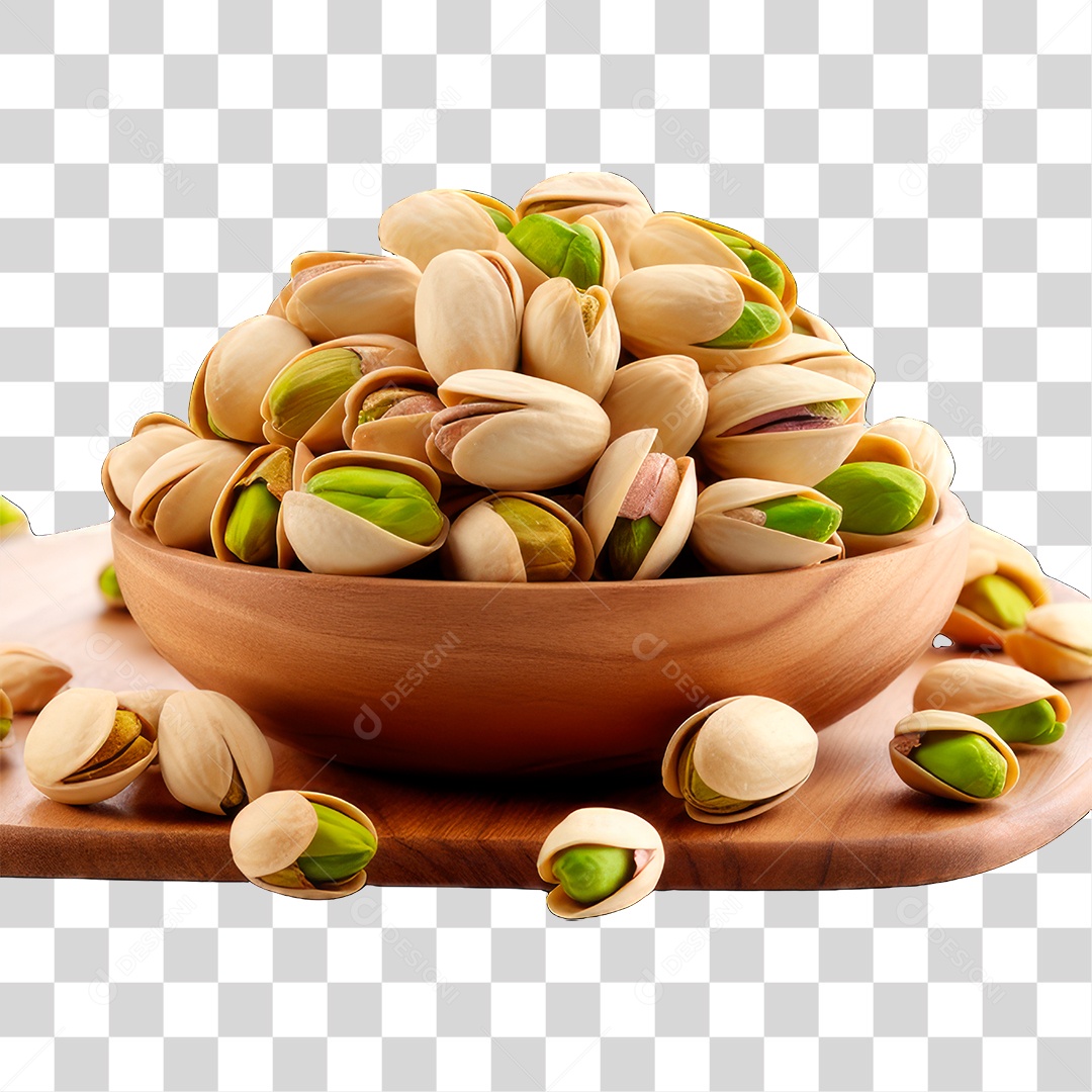Tigela de Pistaches PNG Transparente