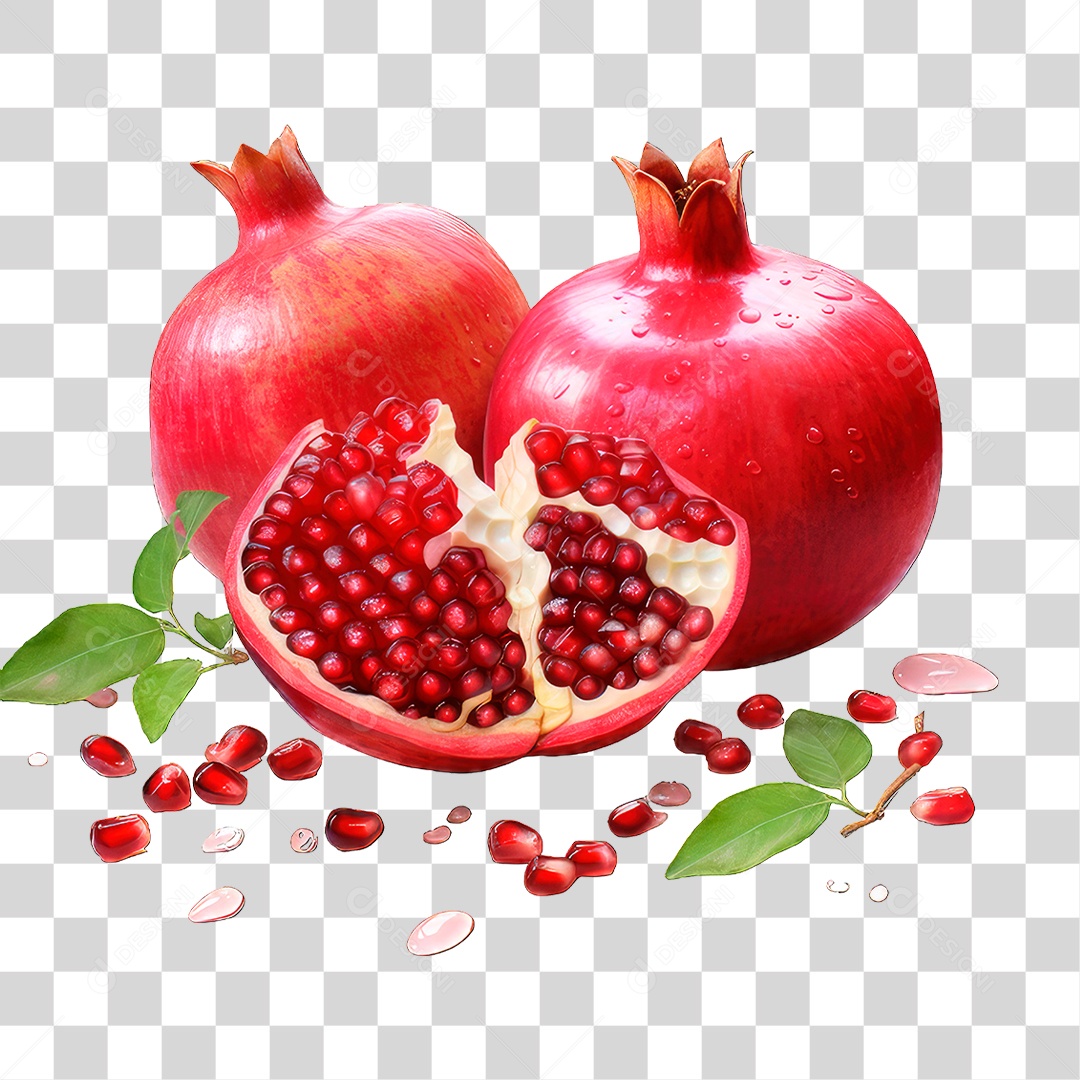Fruta Romã PNG Transparente
