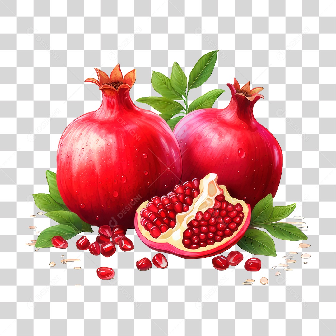 Fruta Romãs PNG Transparente
