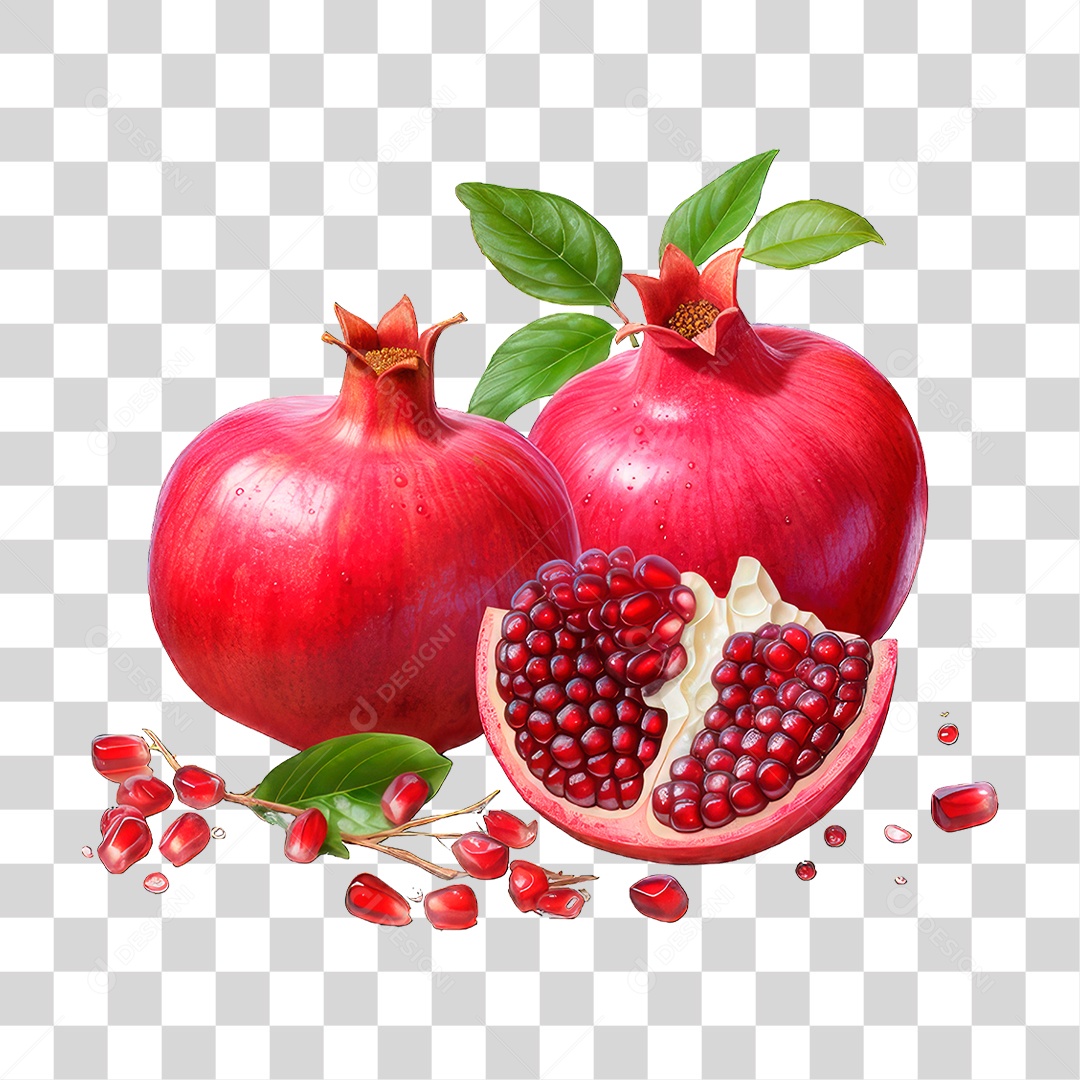 Fruta Romãs PNG Transparente
