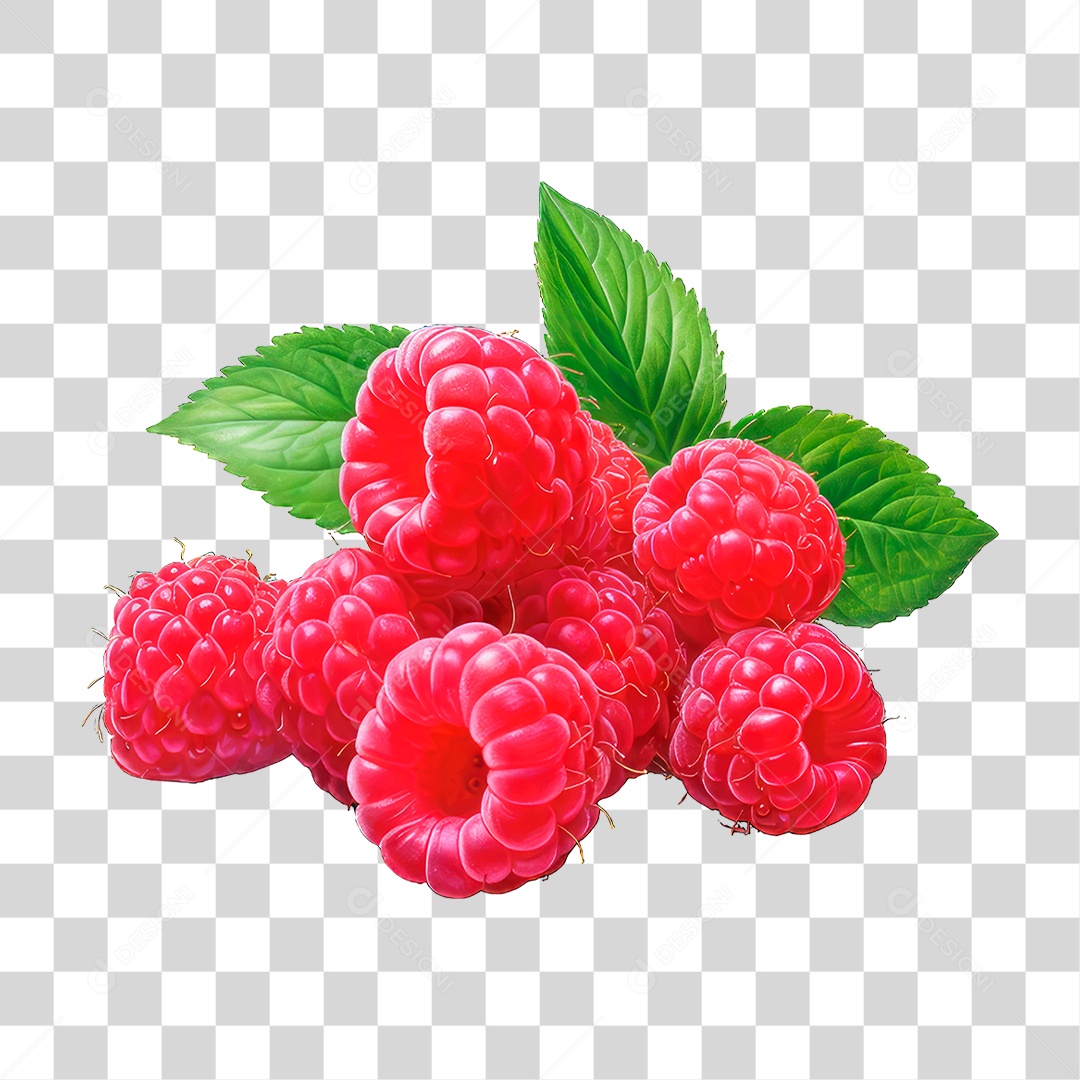 Fruta Framboesas PNG Transparente