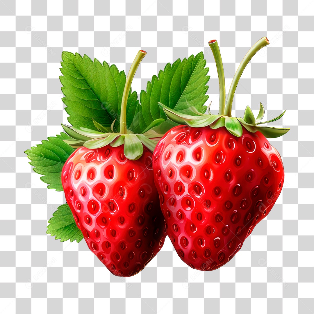 Fruta Morangos PNG Transparente