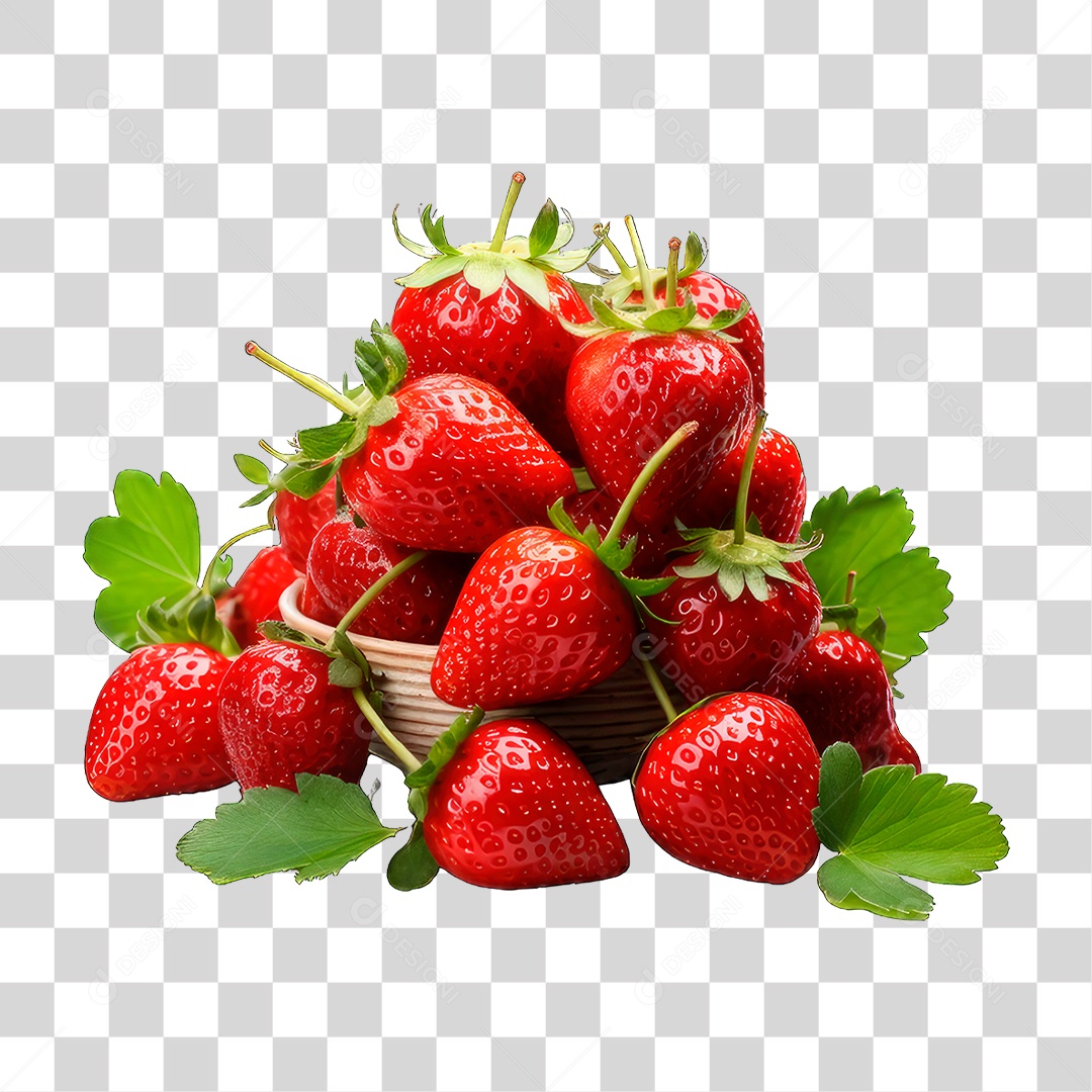 Fruta Morangos PNG Transparente