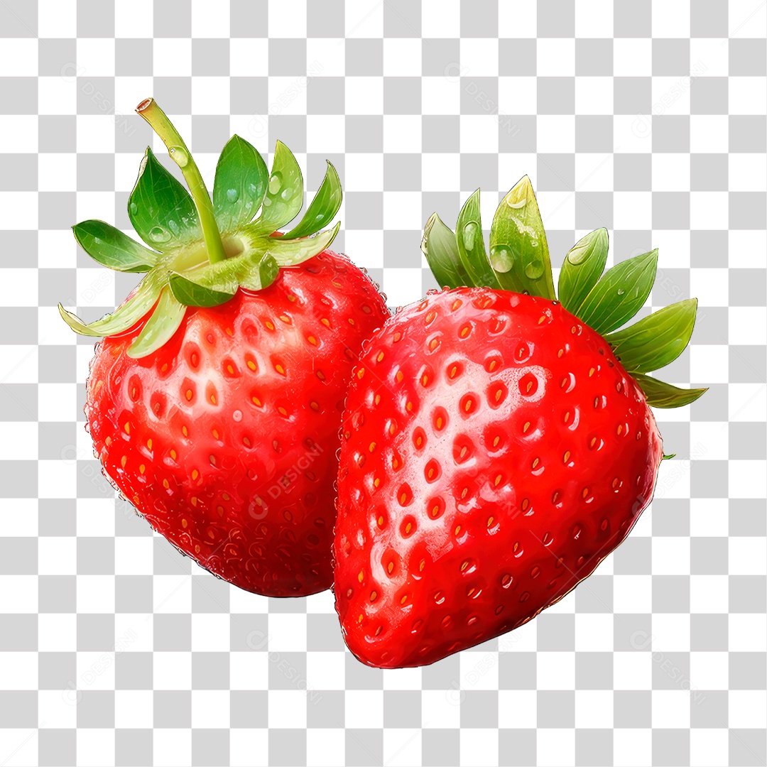 Fruta Morangos PNG Transparente