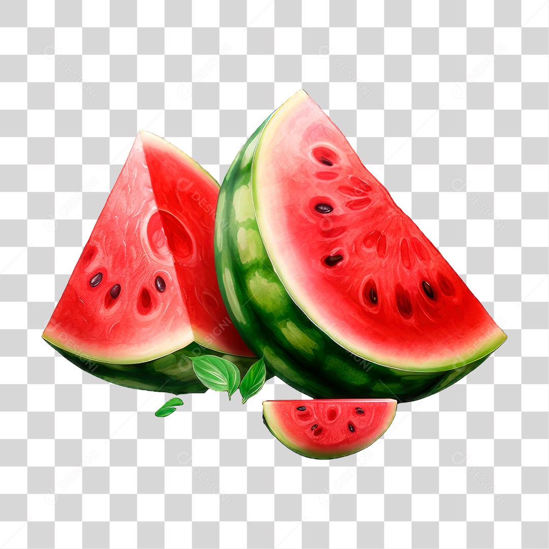 Fatias de Melancia PNG Transparente