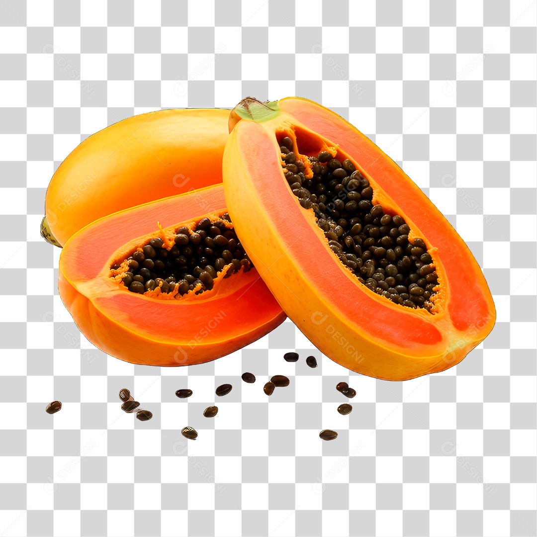 Fatia de Mamão PNG Transparente