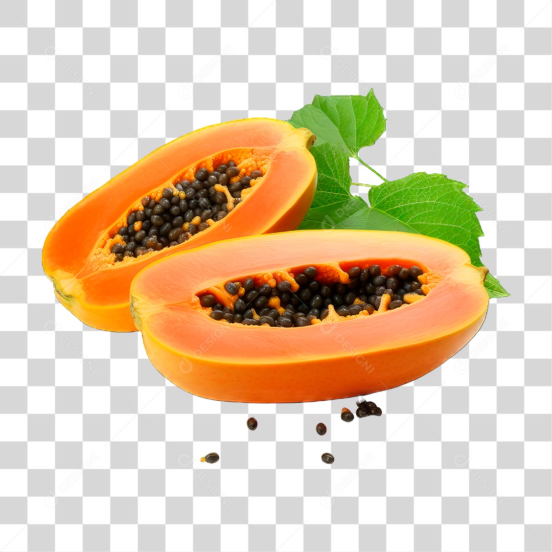 Fatia de Mamão PNG Transparente