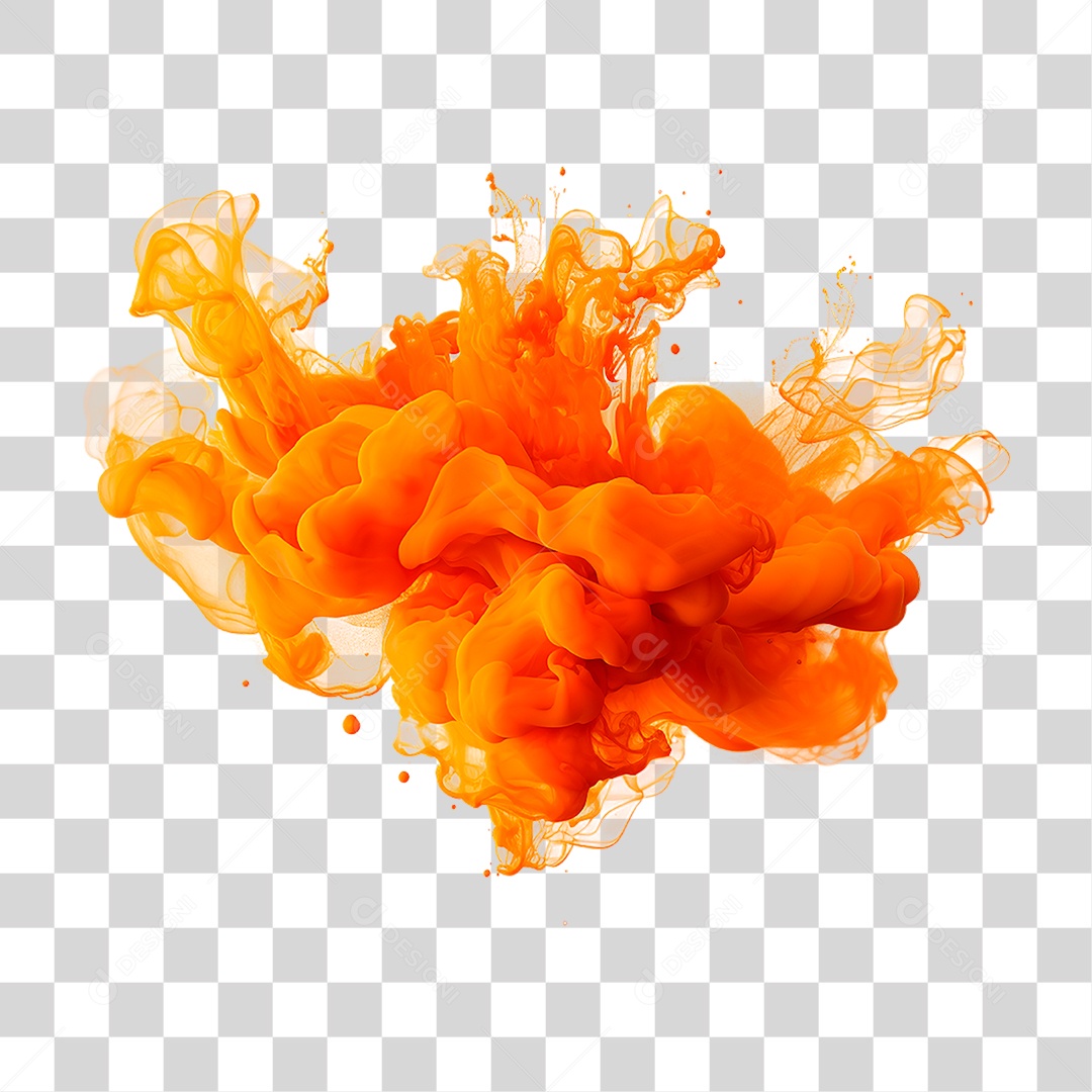 Fumaça Laranja PNG Transparente