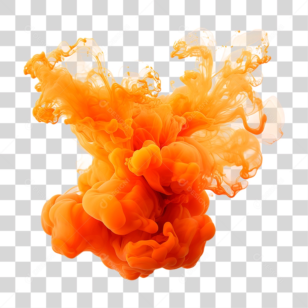 Orange Smoke Transparent PNG