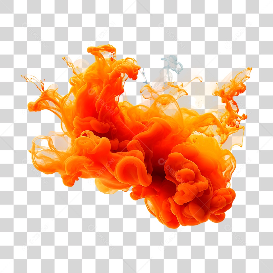 Fumaça Laranja PNG Transparente