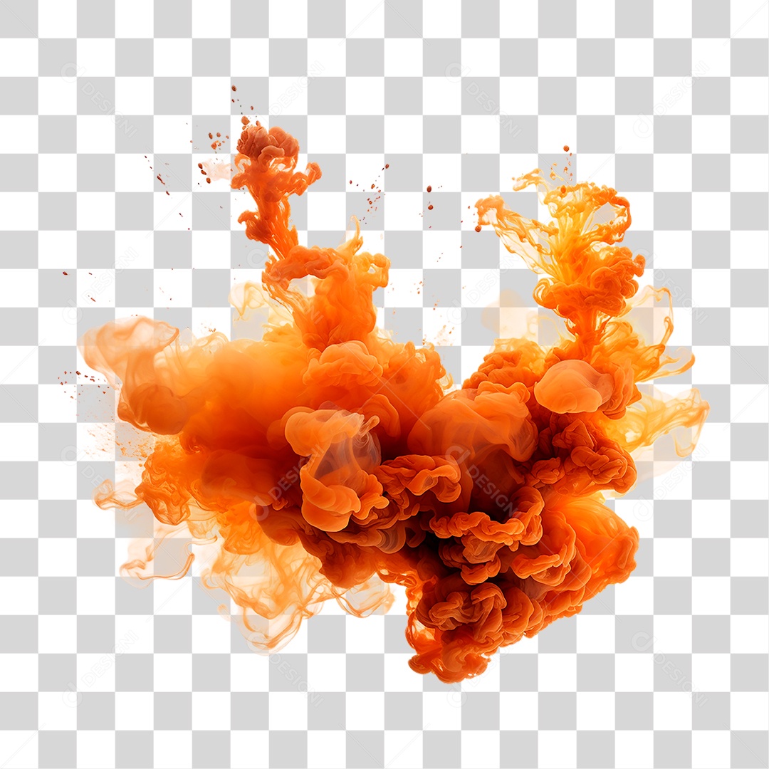 Fumaça Laranja PNG Transparente