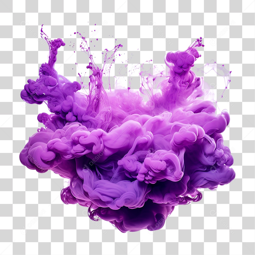 Fumaça Roxa PNG Transparente