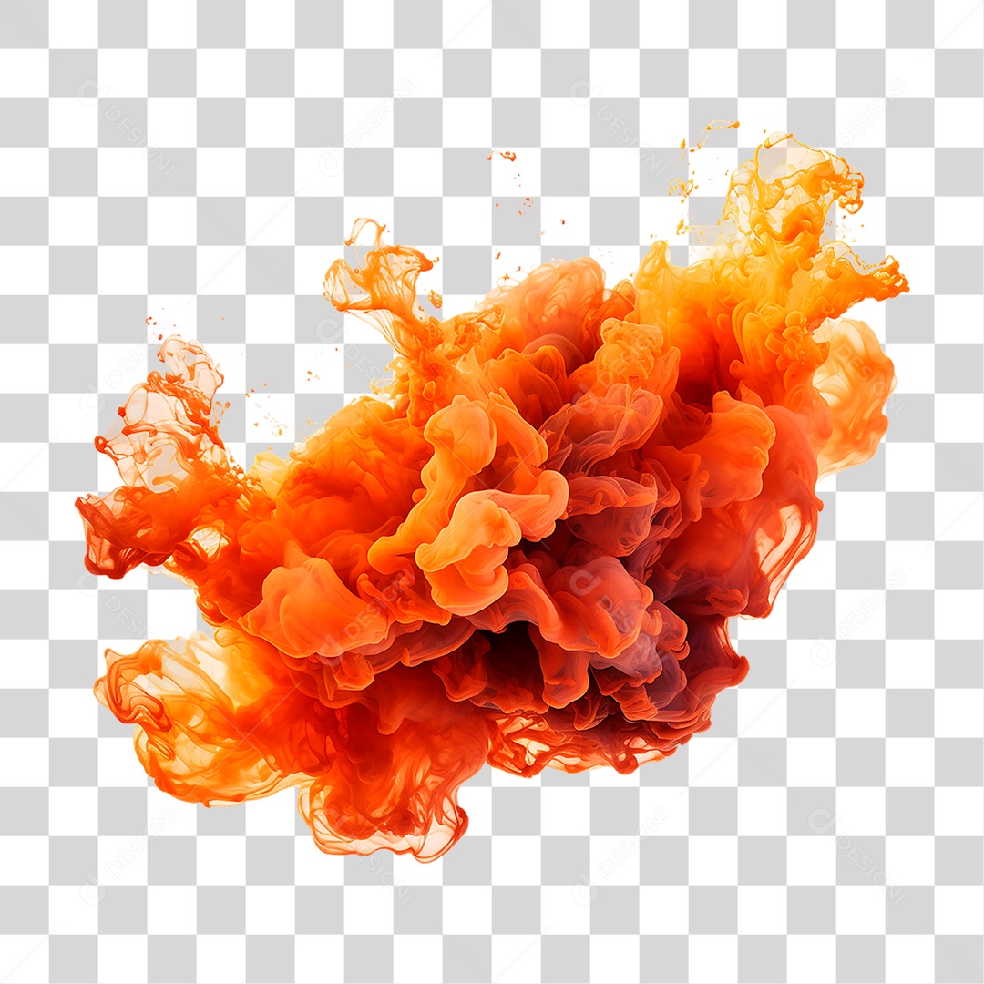 Orange Smoke Transparent PNG