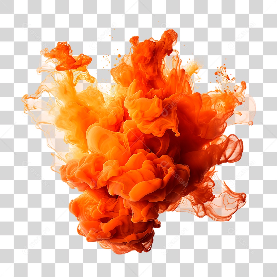 Fumaça Laranja PNG Transparente