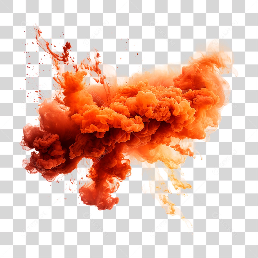 Fumaça Laranja PNG Transparente