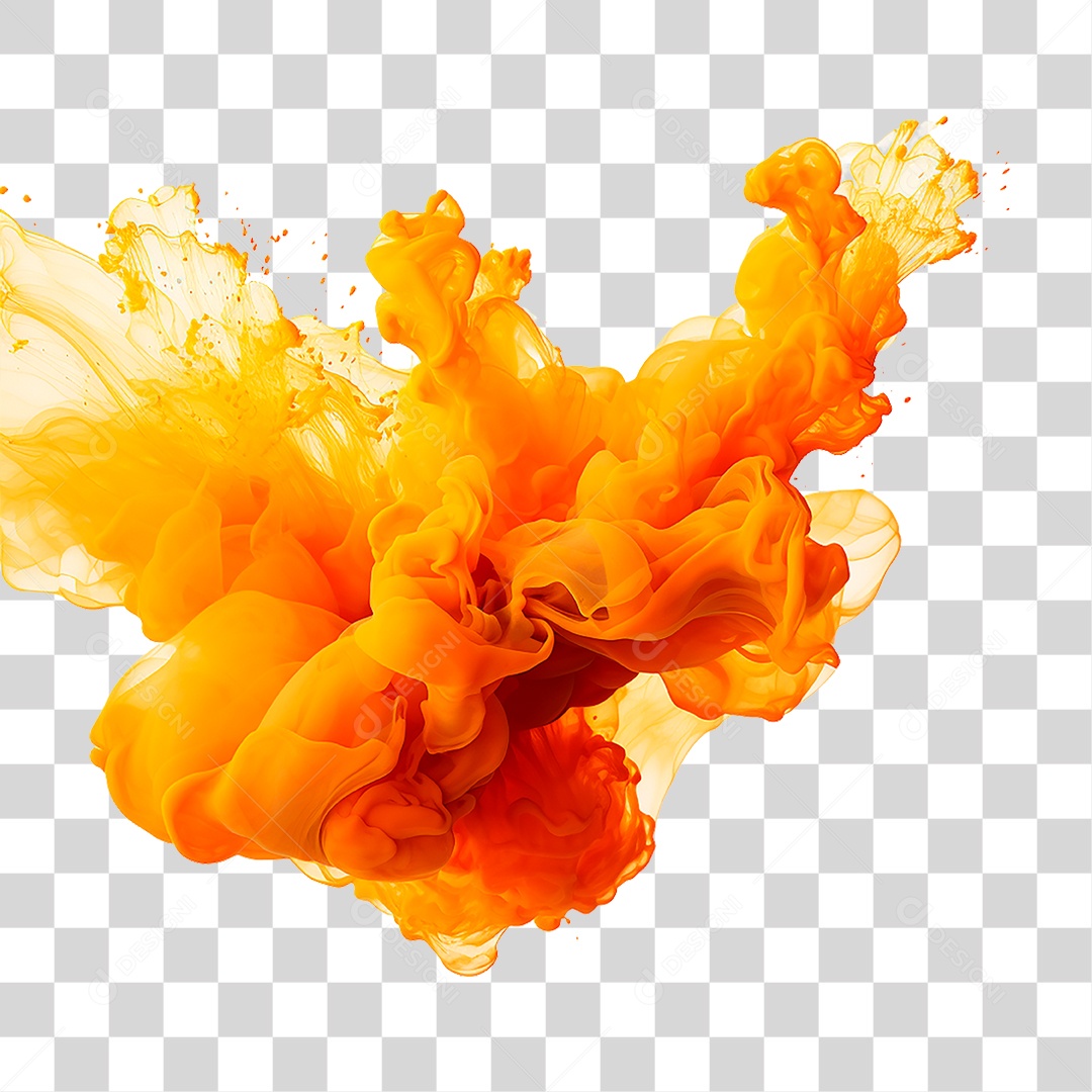 Fumaça Laranja PNG Transparente