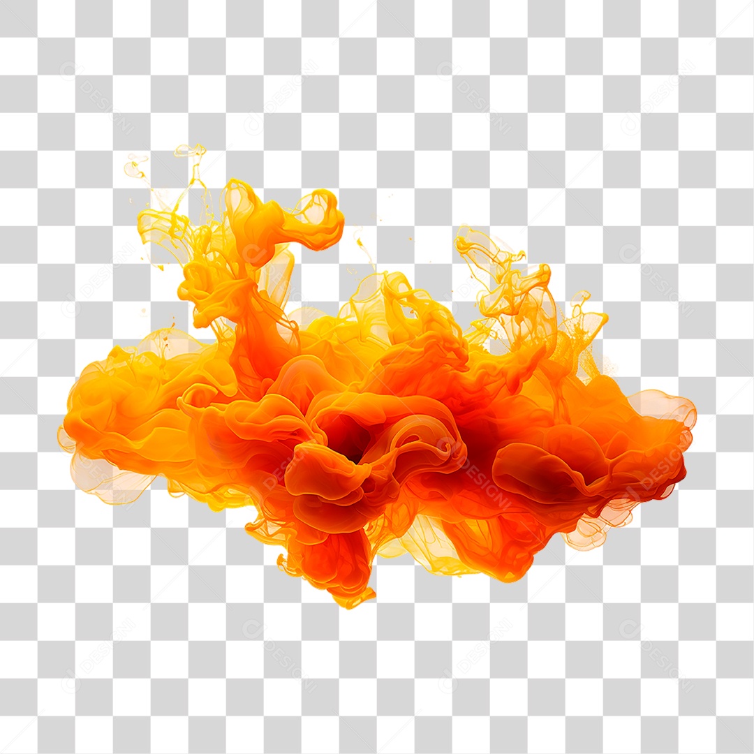 Fumaça Laranja PNG Transparente