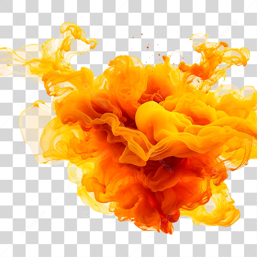 Fumaça Laranja PNG Transparente
