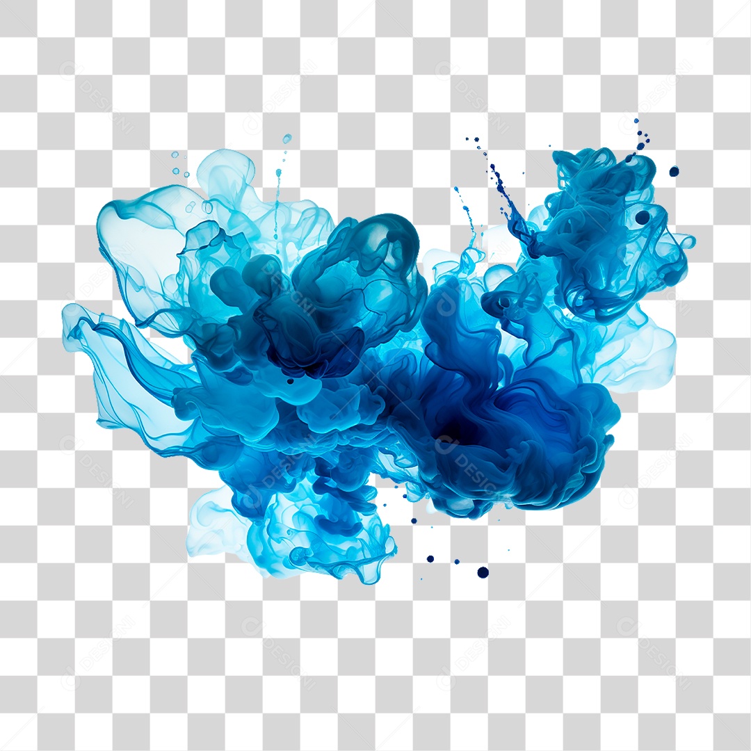 Fumaça Azul PNG Transparente